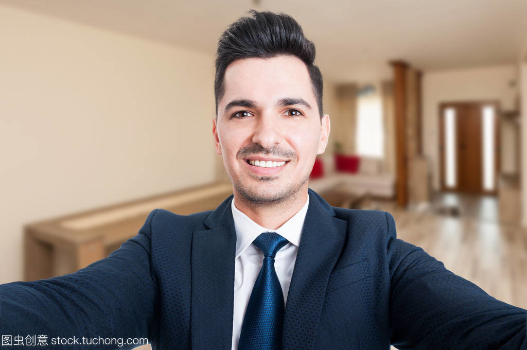 房地产经纪人的特写肖像